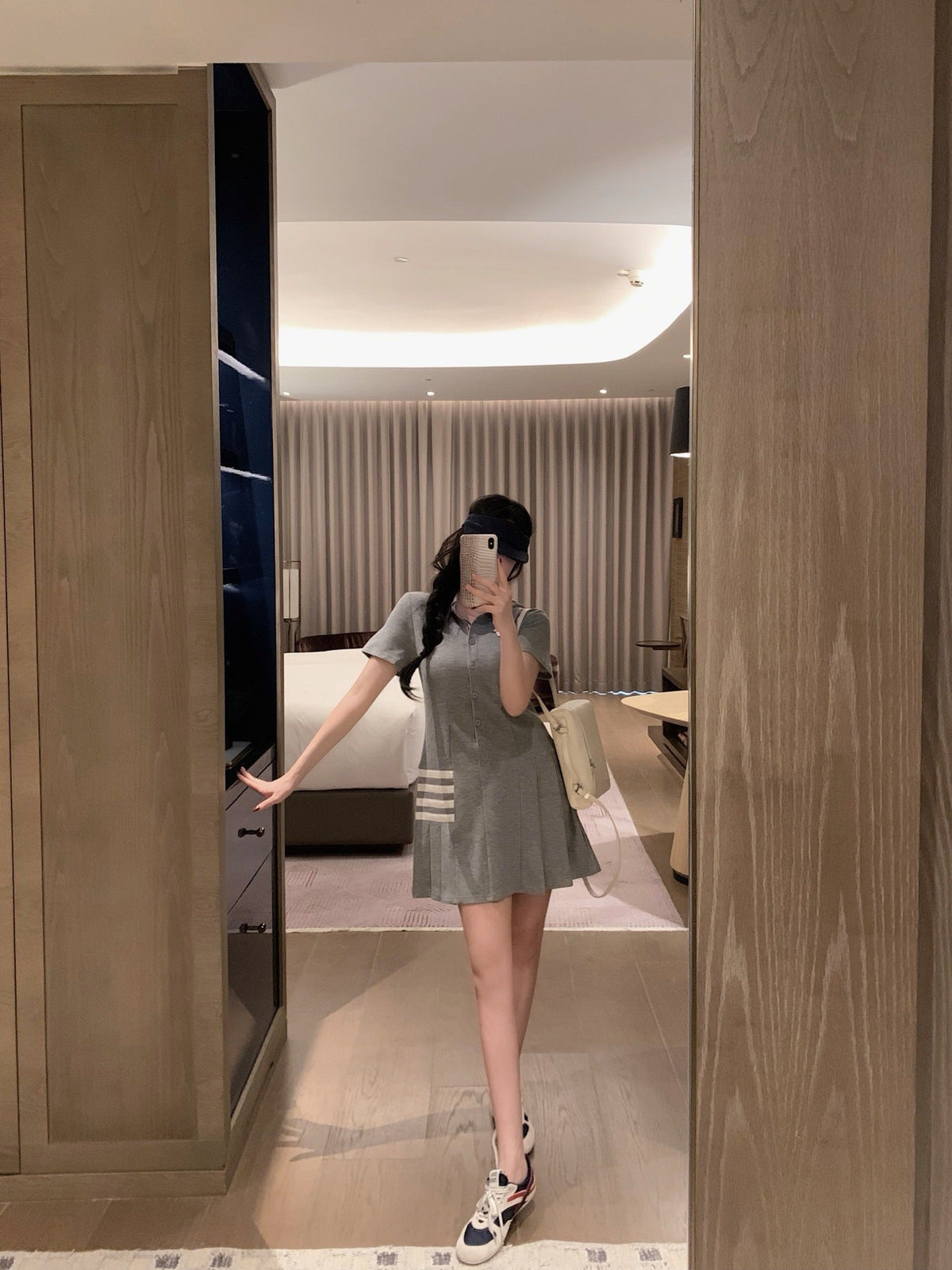 Women's 4-Bar Polo Mini Dress | Thom Browne
