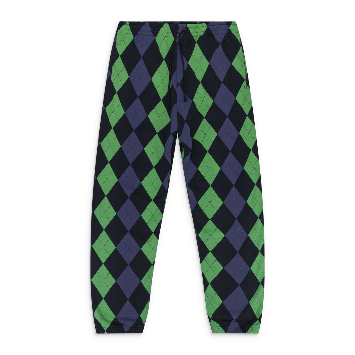 Green Intarsia Sweatpants