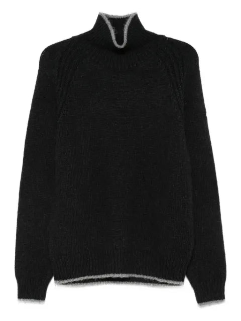 Moncler turtleneck ribbed sweater