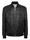 Philipp Plein embossed monogram bomber jacket