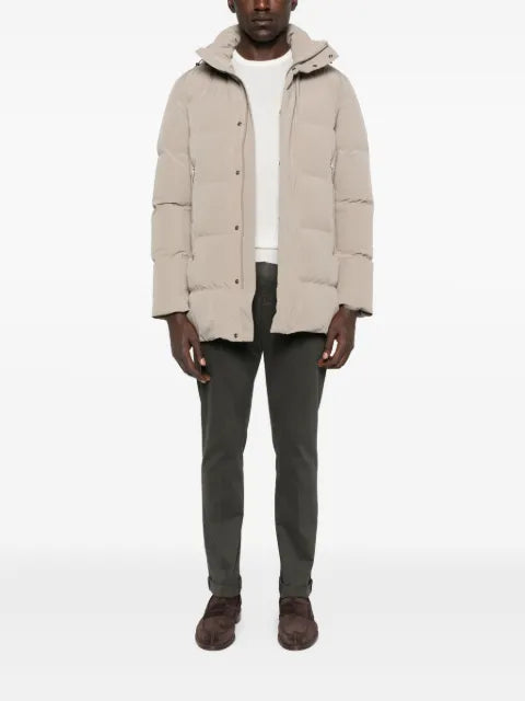 Paul & Shark Typhoon® Platinum hooded quilted jacket