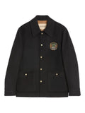 Valentino Garavani embroidered patch-pocket shirt jacket