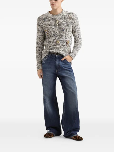 Dolce & Gabbana English rib knit pullover