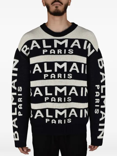 Balmain logo-embellishment sweater