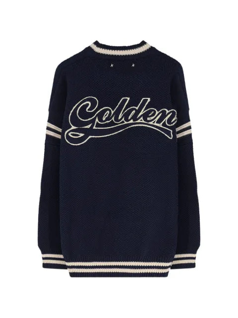 Golden Goose boxy sweater in cotton with embroidery
