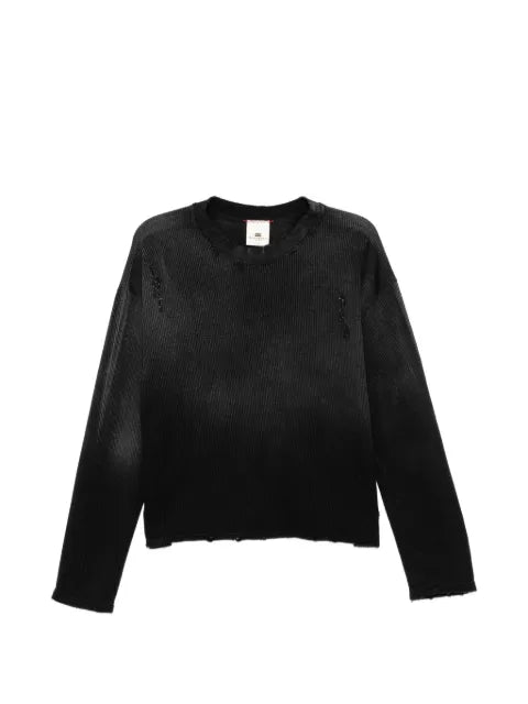 MOOJI MOOJI  waffle-knit distressed sweater