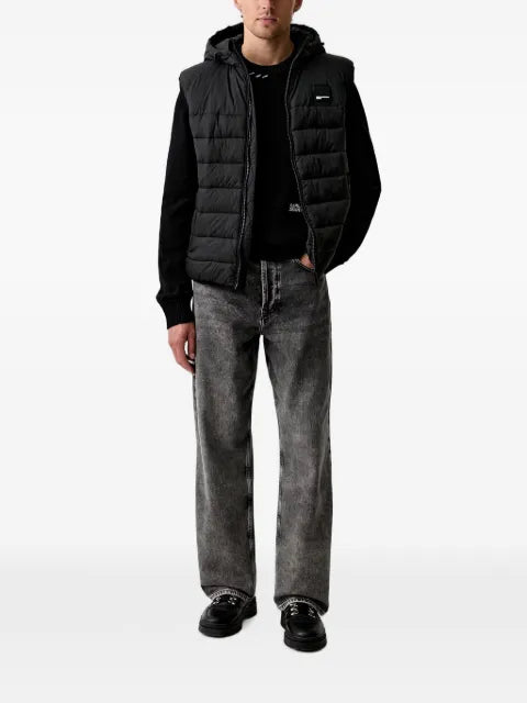 Karl Lagerfeld Jeans quilted hooded gilet