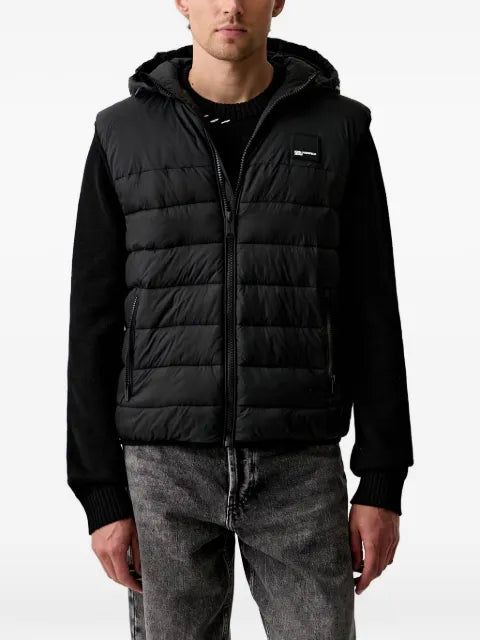 Karl Lagerfeld Jeans quilted hooded gilet