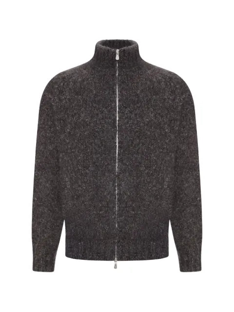 Brunello Cucinelli cashmere and silk high-neck cardigan