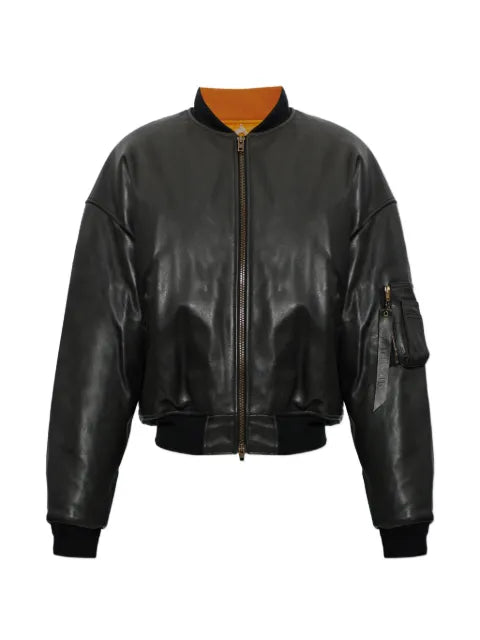VETEMENTS leather bomber jacket