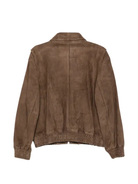 DUNST zip-fastening suede jacket