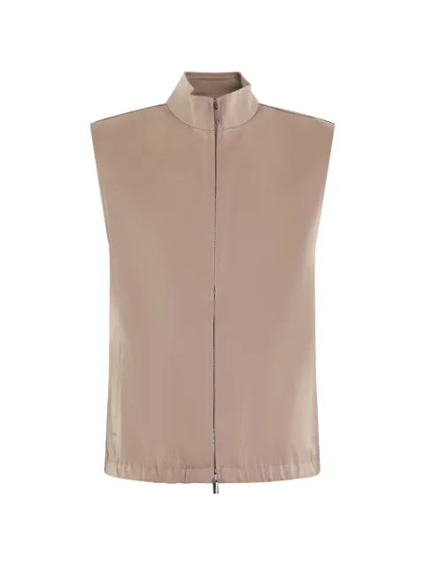 Valenza high-neck zip-up gilet