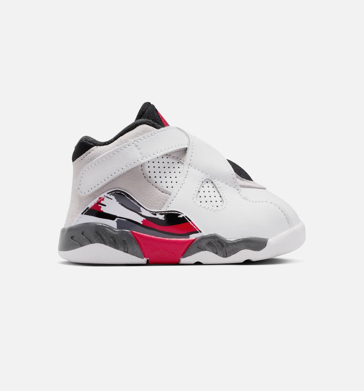 Air Jordan 8 Retro White and True Red Baby & Toddler Sneakers - White / Black / True Red