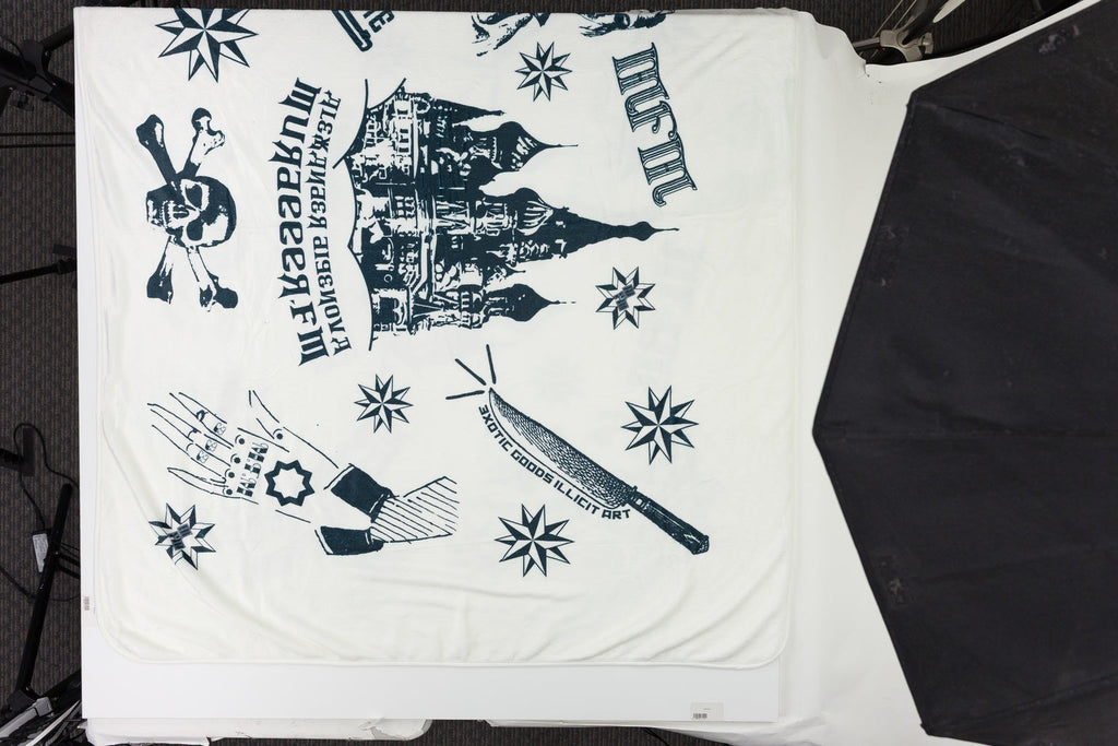 Black/White Alex Digenova Tattoo Blanket