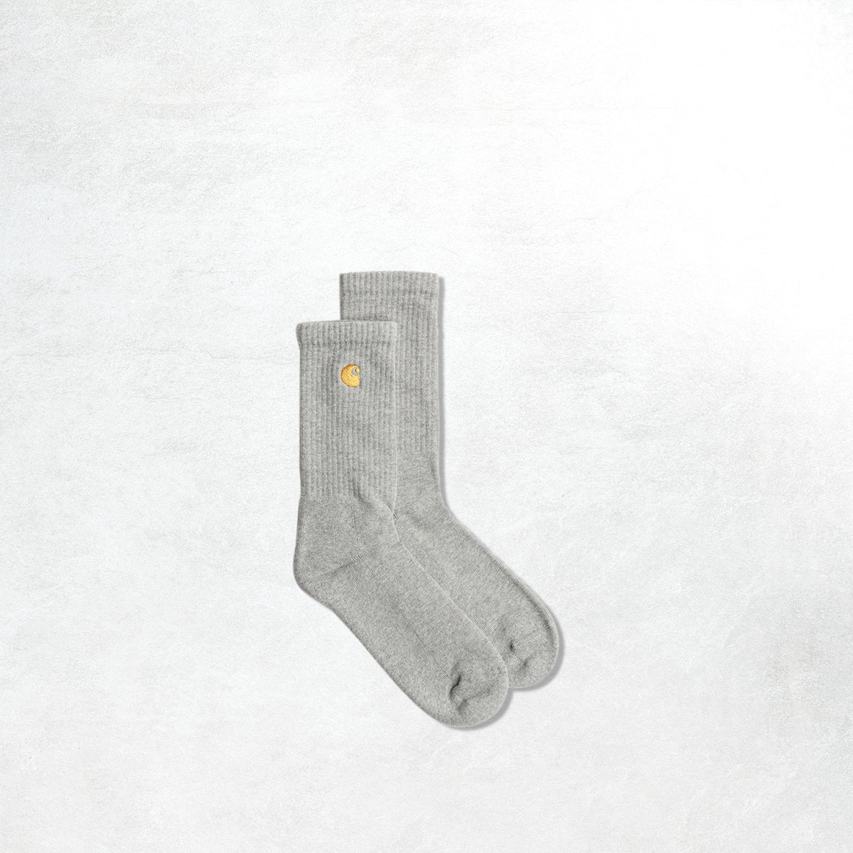Carhartt WIP Chase Socks: Grey Heather / Gold