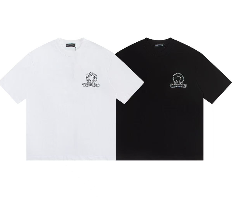 Rhinestone Gothic Graphic T-Shirt – Oversized Streetwear Tee