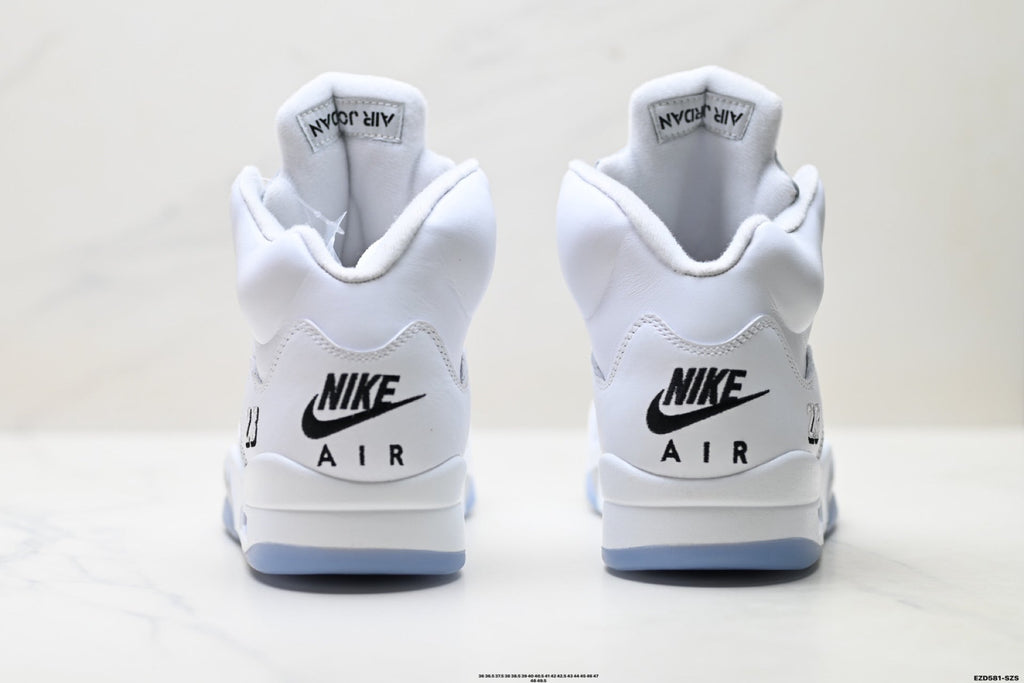 Air Jordan 5 Retro Triple White Sneakers