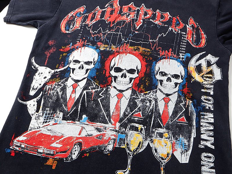Godspeed Skull Car Graphic T-Shirt