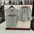 ESSENTIALS Sleeveless Top & Drawstring Shorts Set