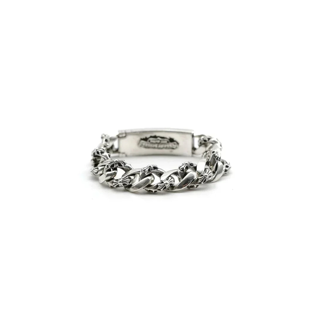 Chrome Hearts Dagger ID Fancy Link Clip Bracelet