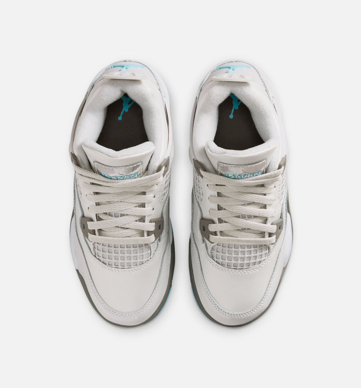 Air Jordan 4 Retro 'Blue Chill' Preschool Lifestyle Shoes | Photon Dust / Blue Chill / Flat Pewter / White / Blue Tint