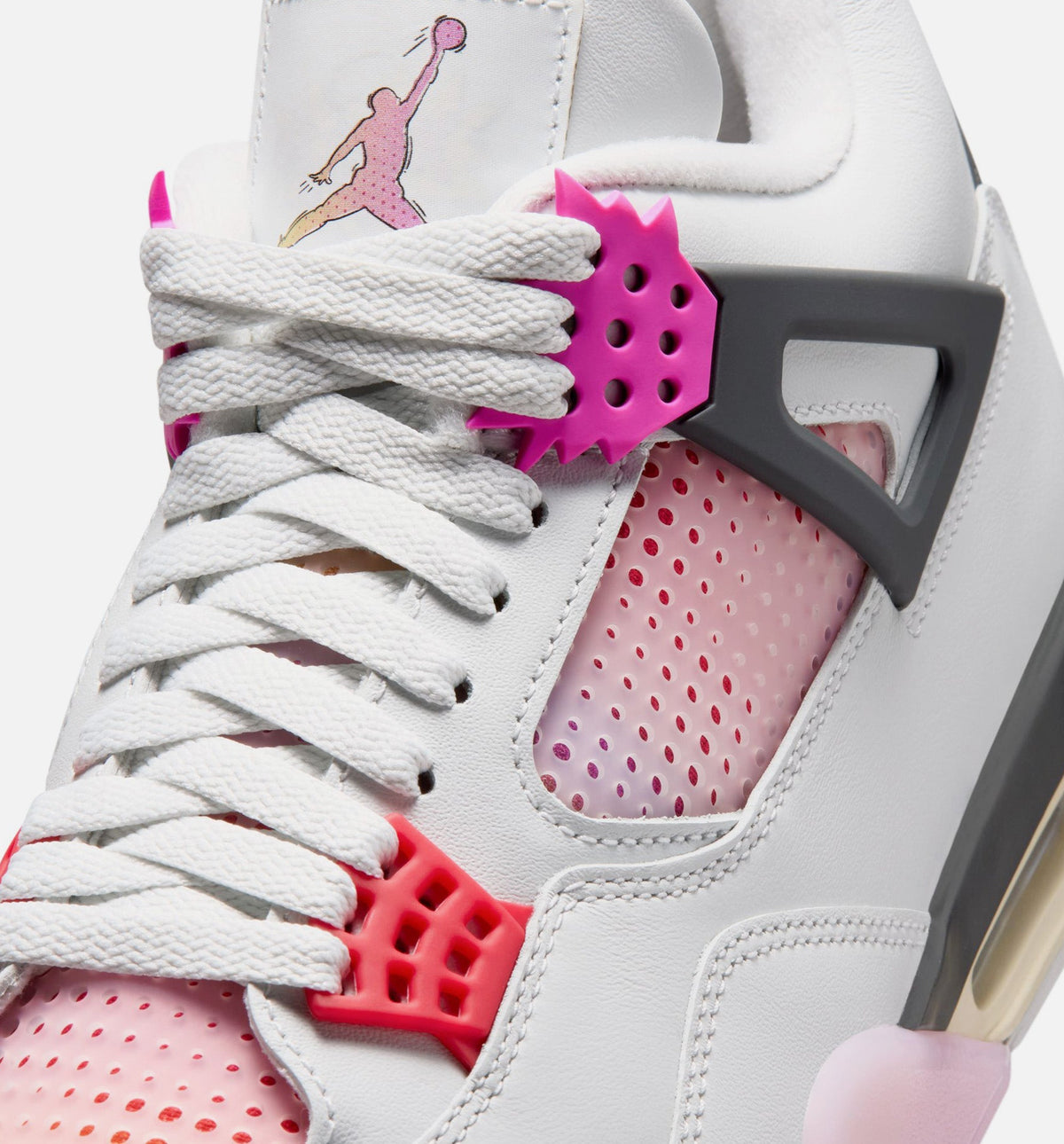 Air Jordan 4 Retro Comic Men's Lifestyle Shoe – Off White/Fire Pink/Anthracite