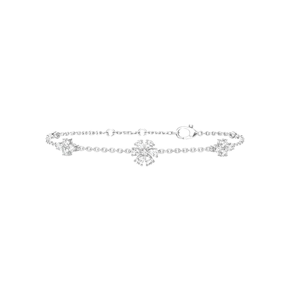 Harry Winston Style Floral Cubic Zirconia Bracelet