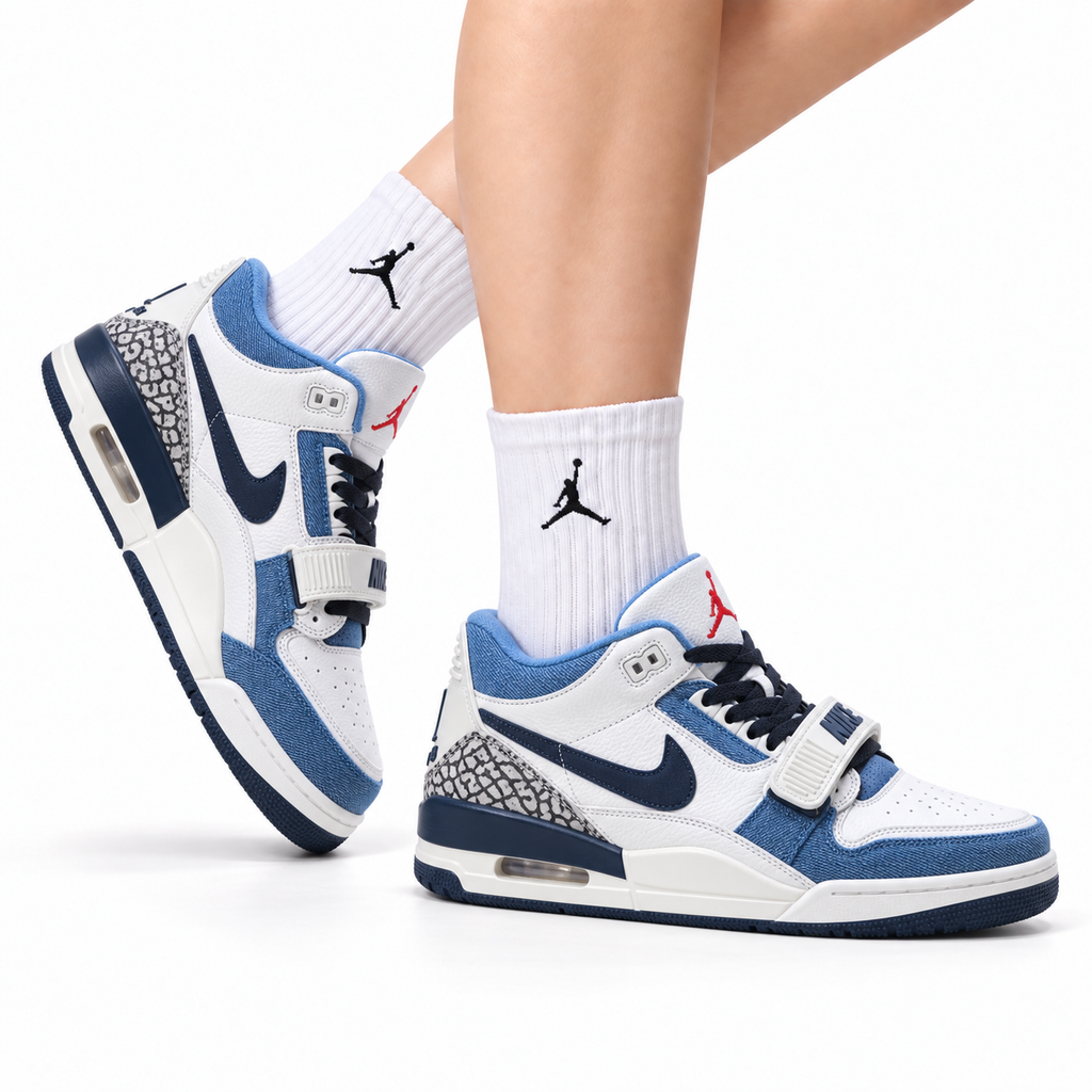 Jordan Legacy 312 Low White University Blue Navy Sneakers