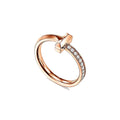 Tiffany Style Knot Cubic Zirconia 18K Gold-Plated Ring