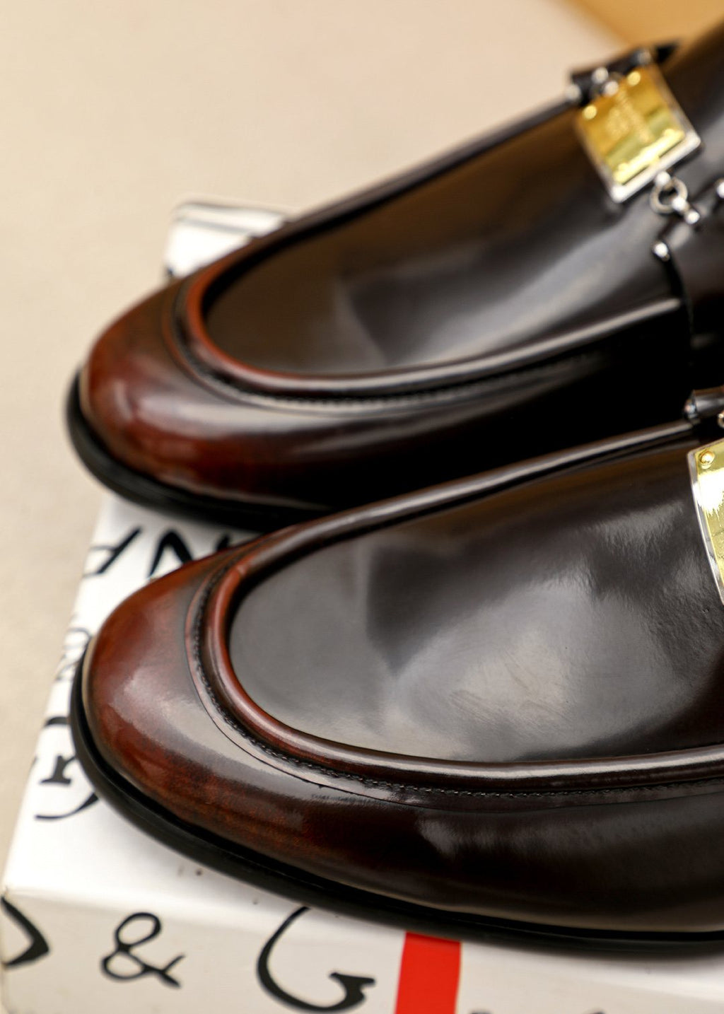 Dolce & Gabbana Dark Brown Buckle Loafers