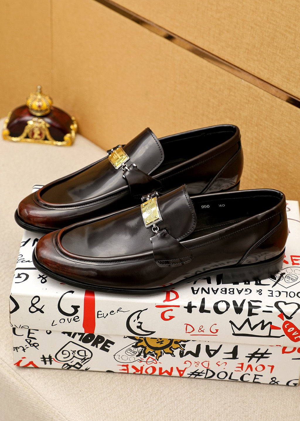 Dolce & Gabbana Dark Brown Buckle Loafers
