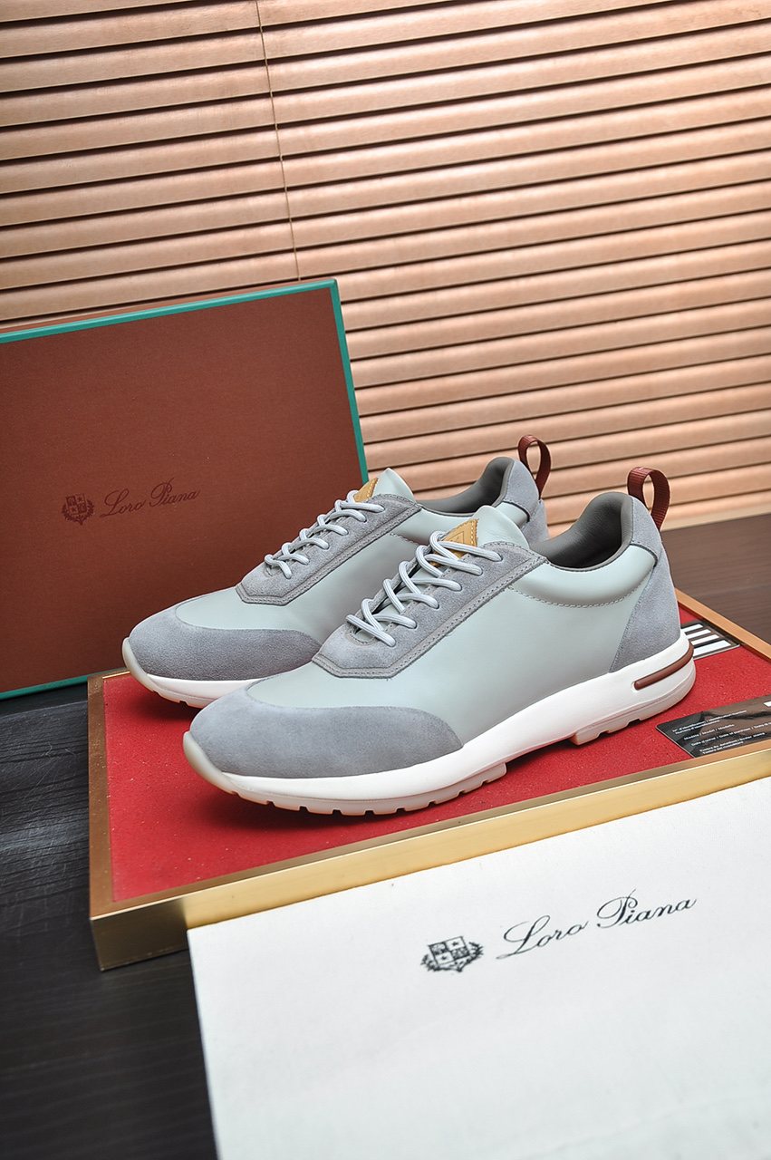 Loro Piana Paneled Lace-Up Sneakers