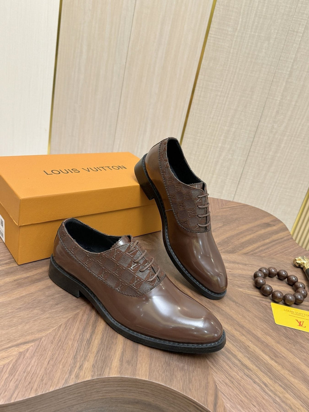 Louis Vuitton Men's Textured Vamp Lace-Up Dress Shoes