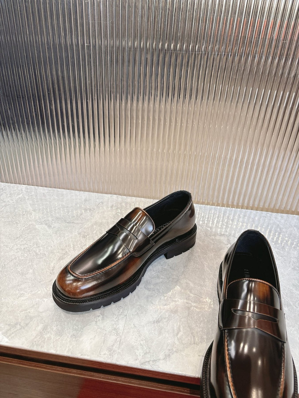 Ferragamo Black Leather Loafers