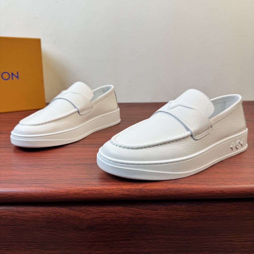 Louis Vuitton Textured Slip-On Loafers